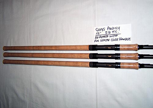 Rehandled Greys rods